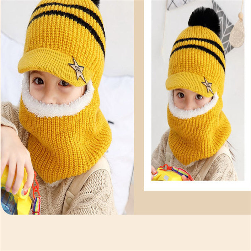 Fleece Warm Face Protector Baby Cap