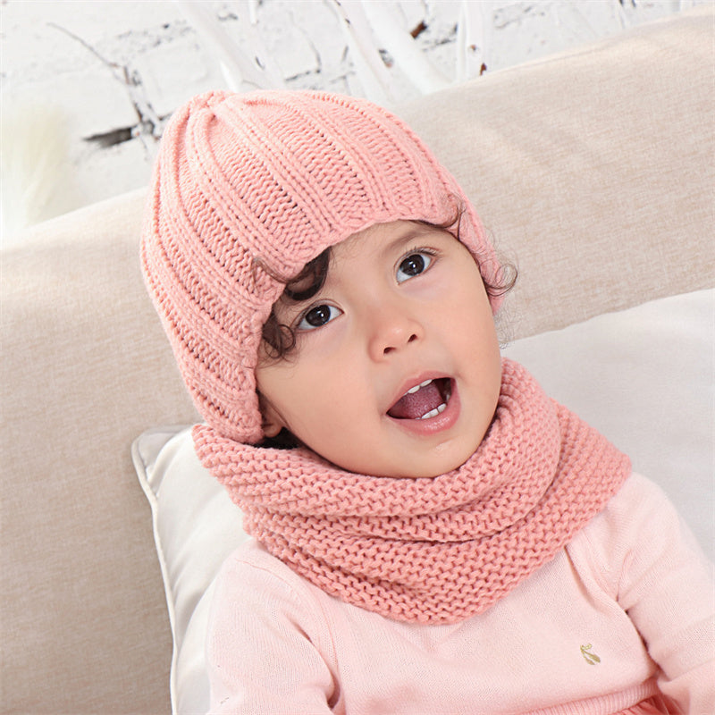 Multi-coloured children's neck hat set