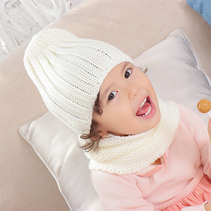 Multi-coloured children's neck hat set