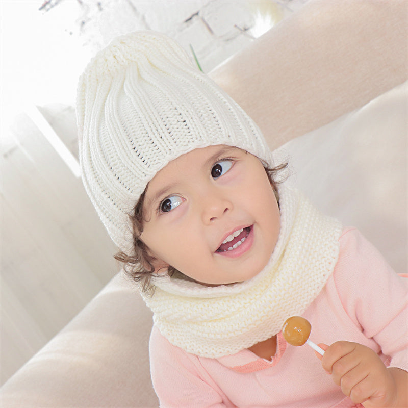 Multi-coloured children's neck hat set