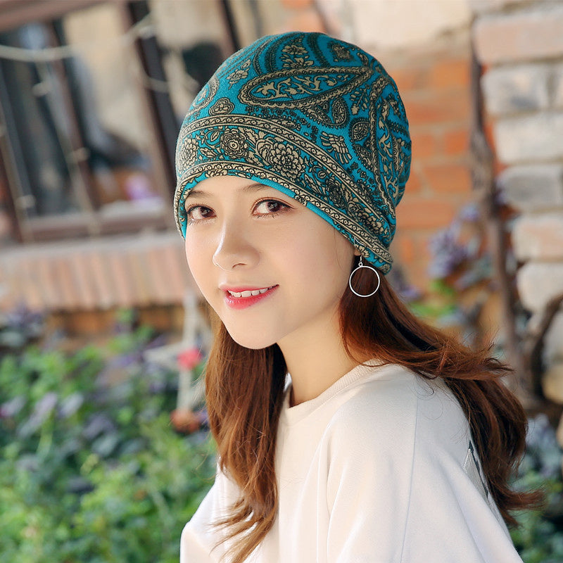 Fashion Fluffy Hat Scarf Two-in one