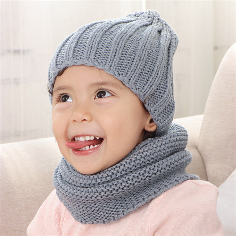 Multi-coloured children's neck hat set