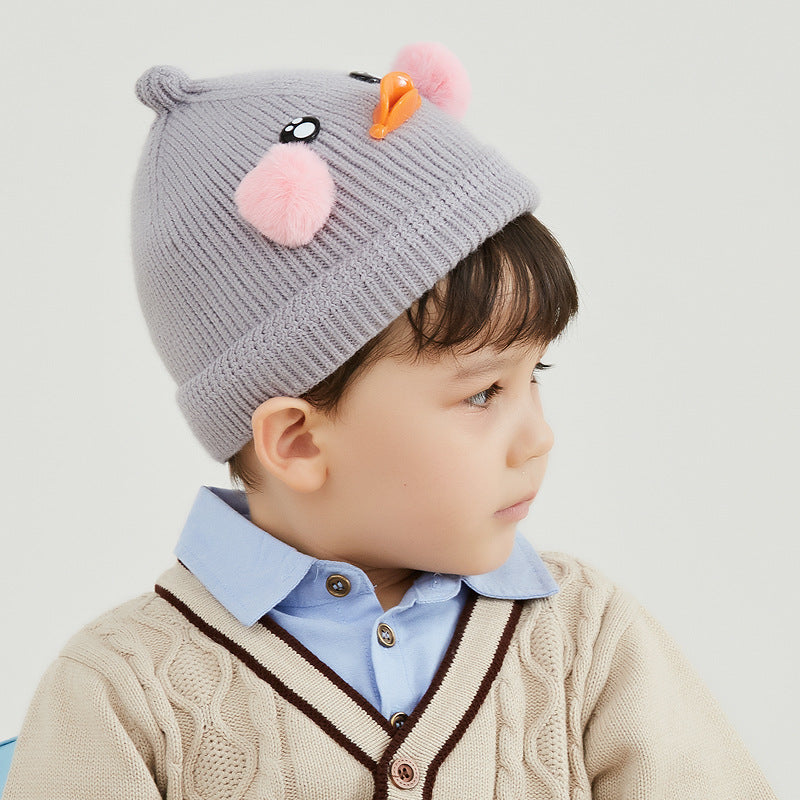 Cute Duck Children's Knitted Hat