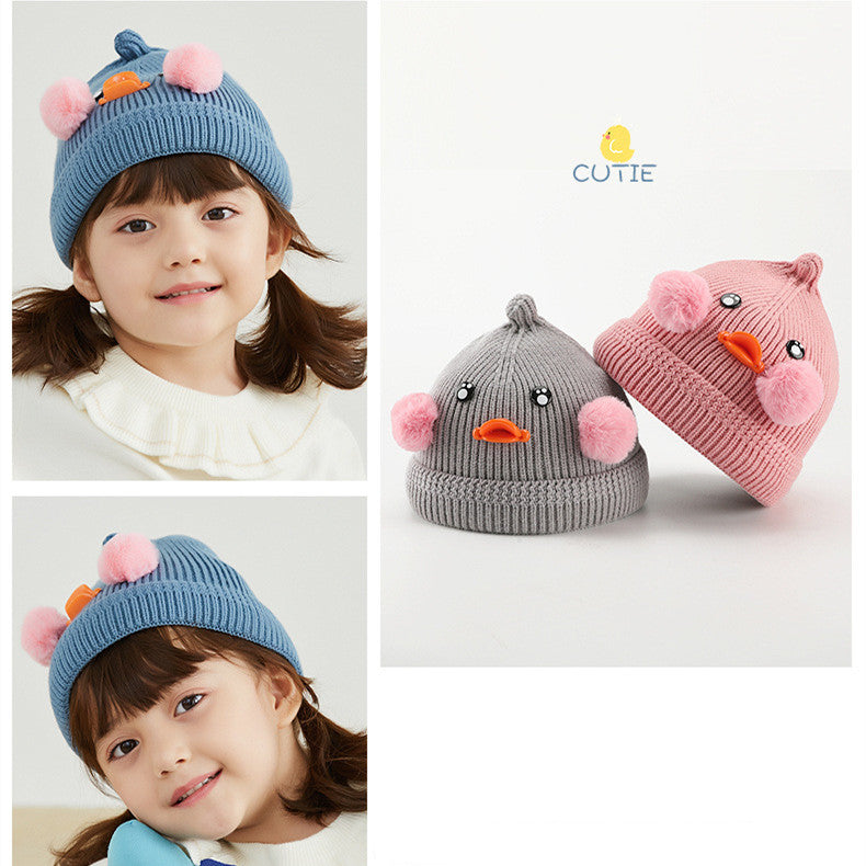 Cute Duck Children's Knitted Hat