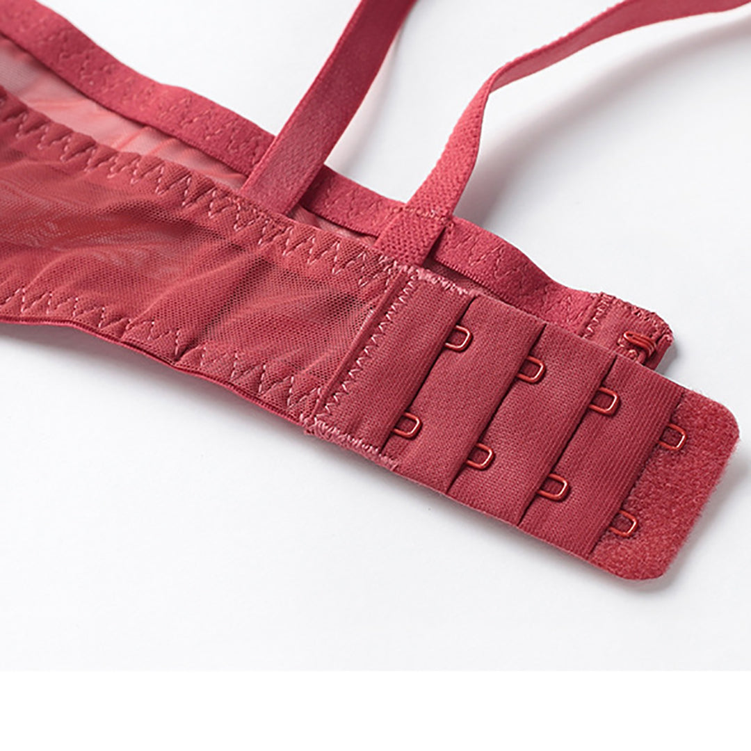 Wireless Ultra-thin Lace Minimizer Bra Sets