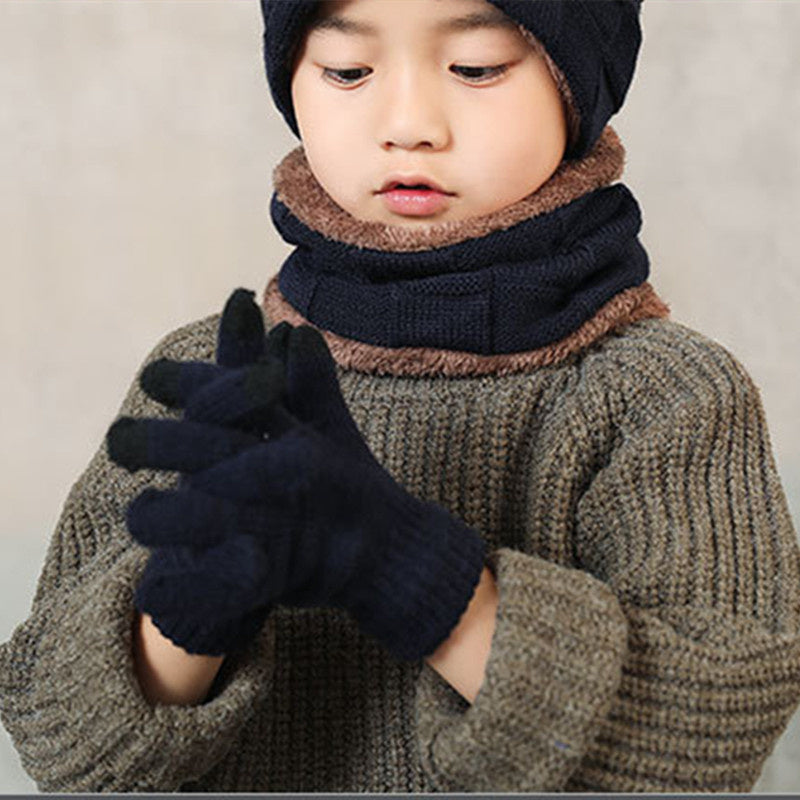 Children's Winter Three-Piece Suit With Fleece To Keep Warm Outdoors