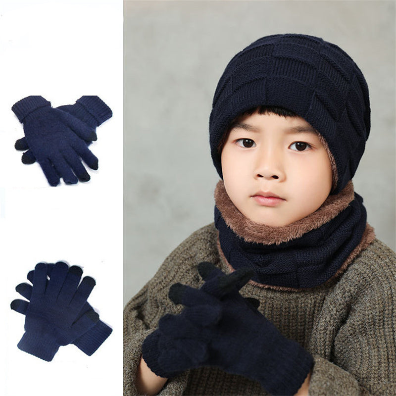 Children's Winter Three-Piece Suit With Fleece To Keep Warm Outdoors