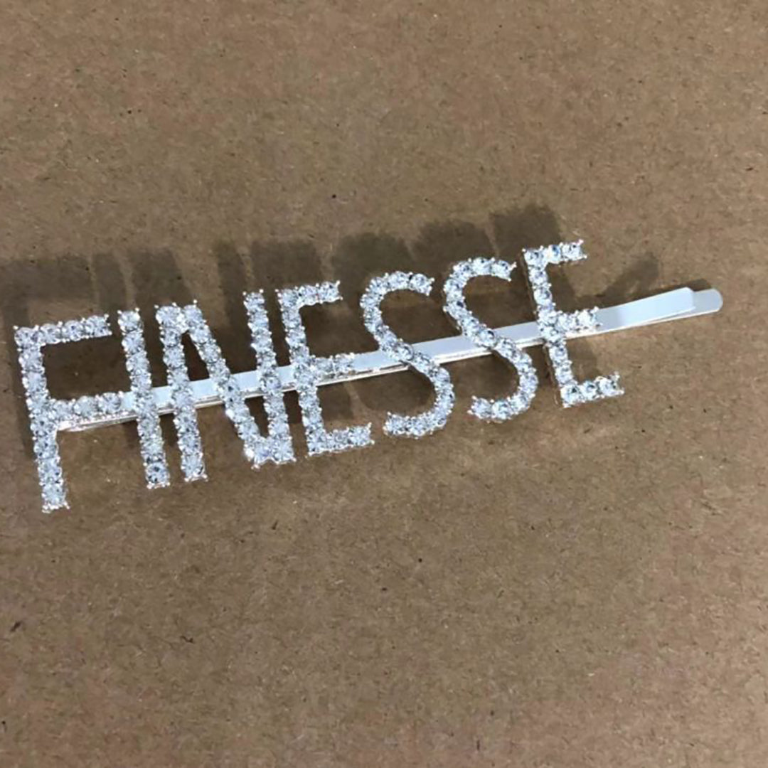 Fashion Letter Hairpin Rhinestone Ornament