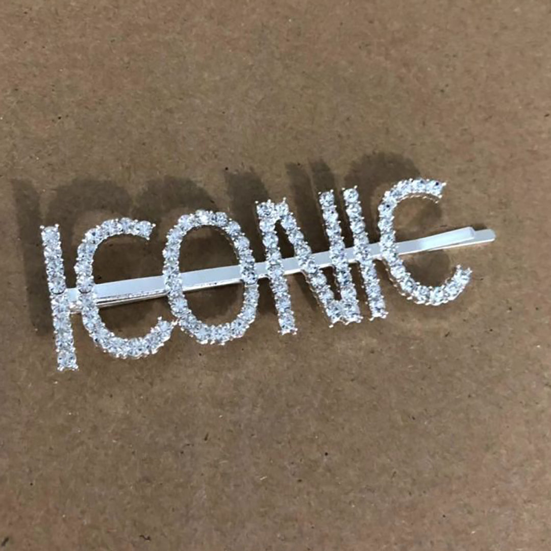 Fashion Letter Hairpin Rhinestone Ornament