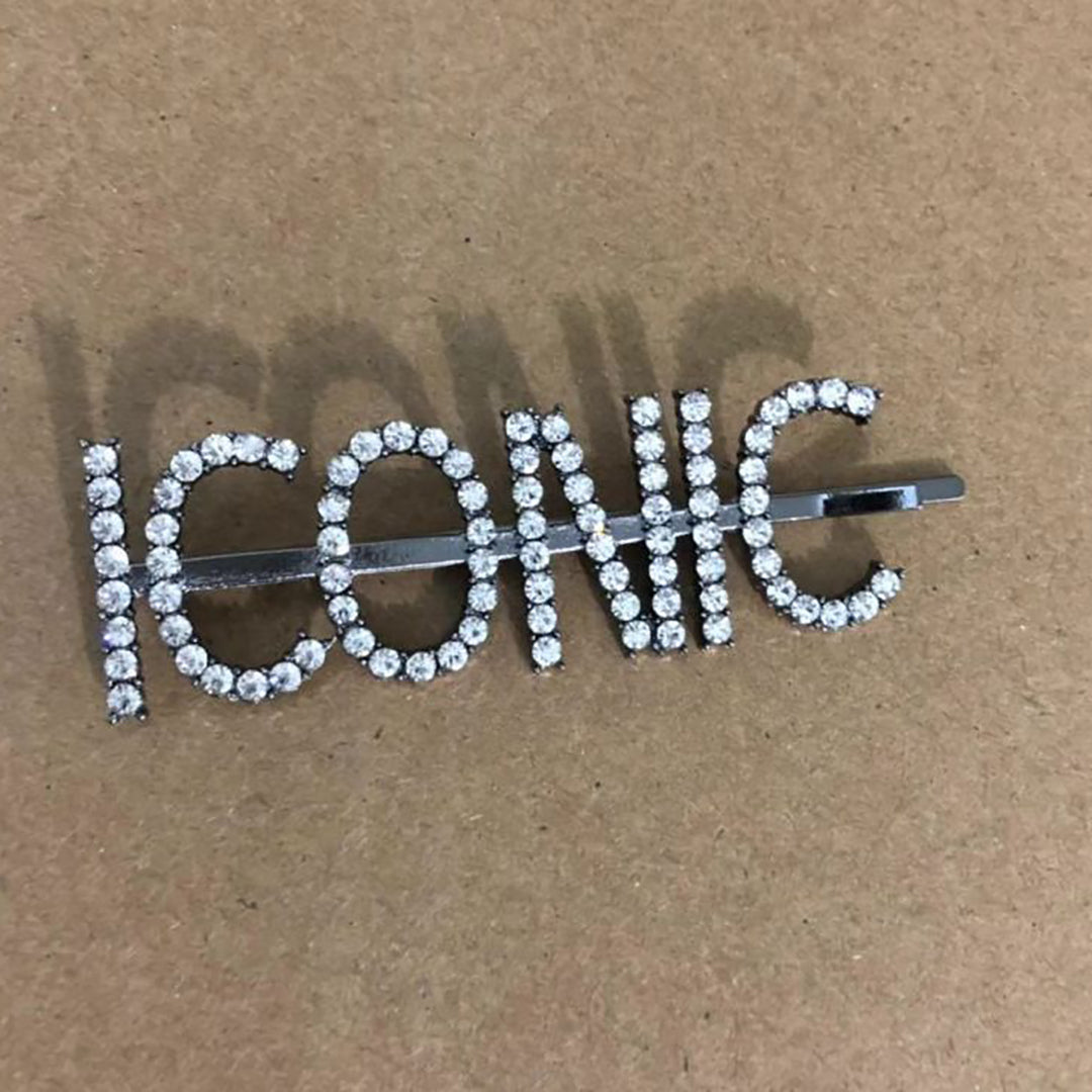 Fashion Letter Hairpin Rhinestone Ornament