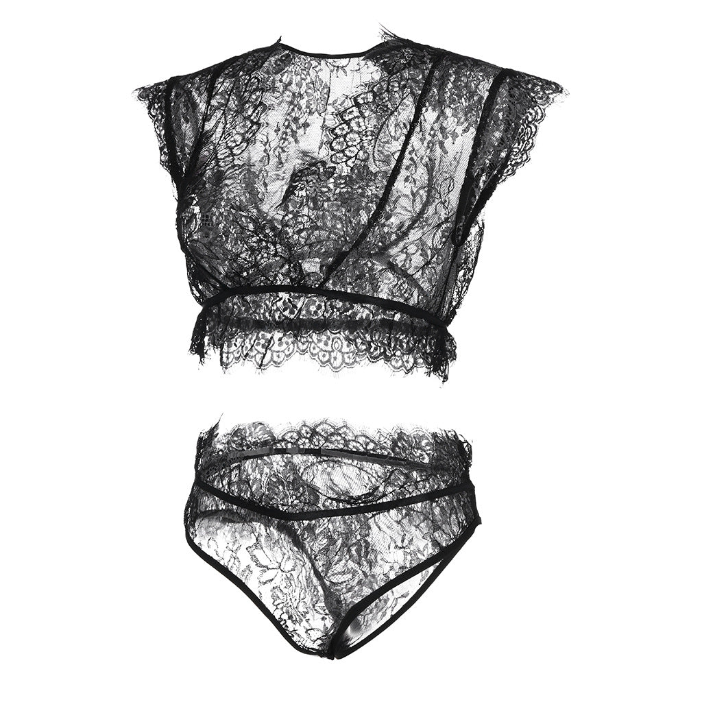 Lace Embroidered Sexy Bra Set