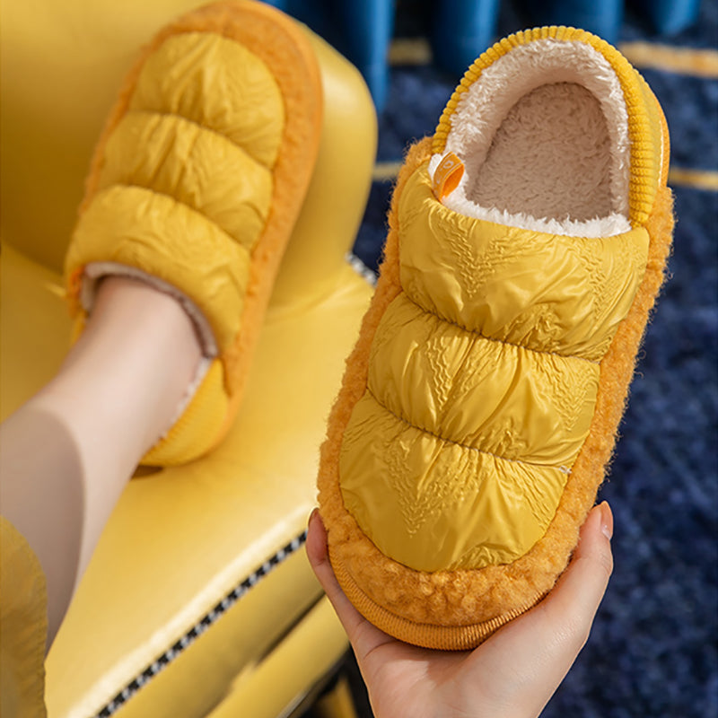Winter Household Thick-Soled Wrapped Heel Plush Slippers