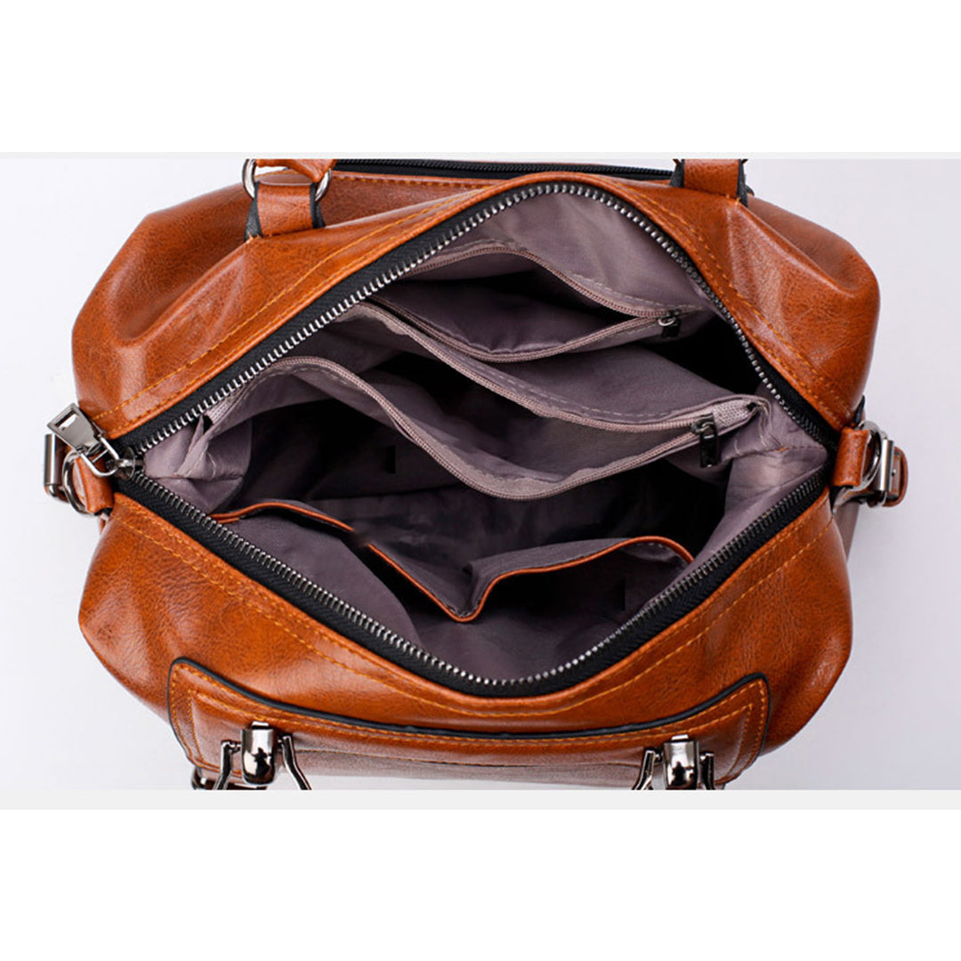 Crocodile Pattern Boston Pillow Bag Handbag For Travel and Daily