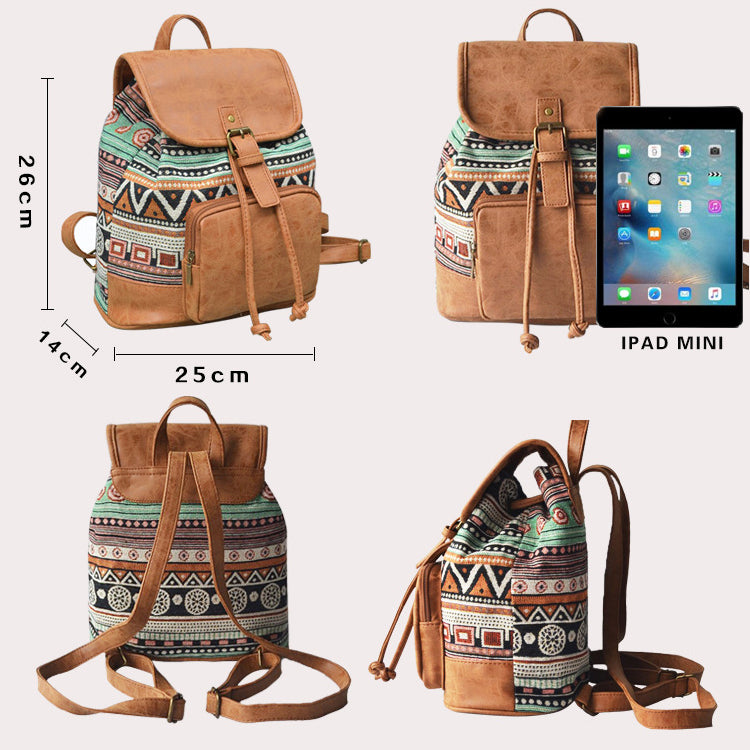 Vintage Bohemian Canvas Backpack