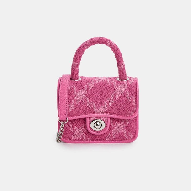 Woven Mini Handbag Chain Shoulder Bag