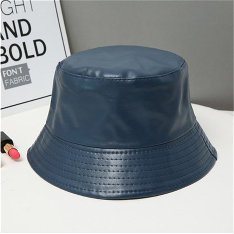 Harajuku Wind PU Leather Fisherman's Hat