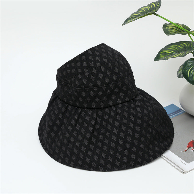 Empty Top Large Brim Sunshade Bucket Hat