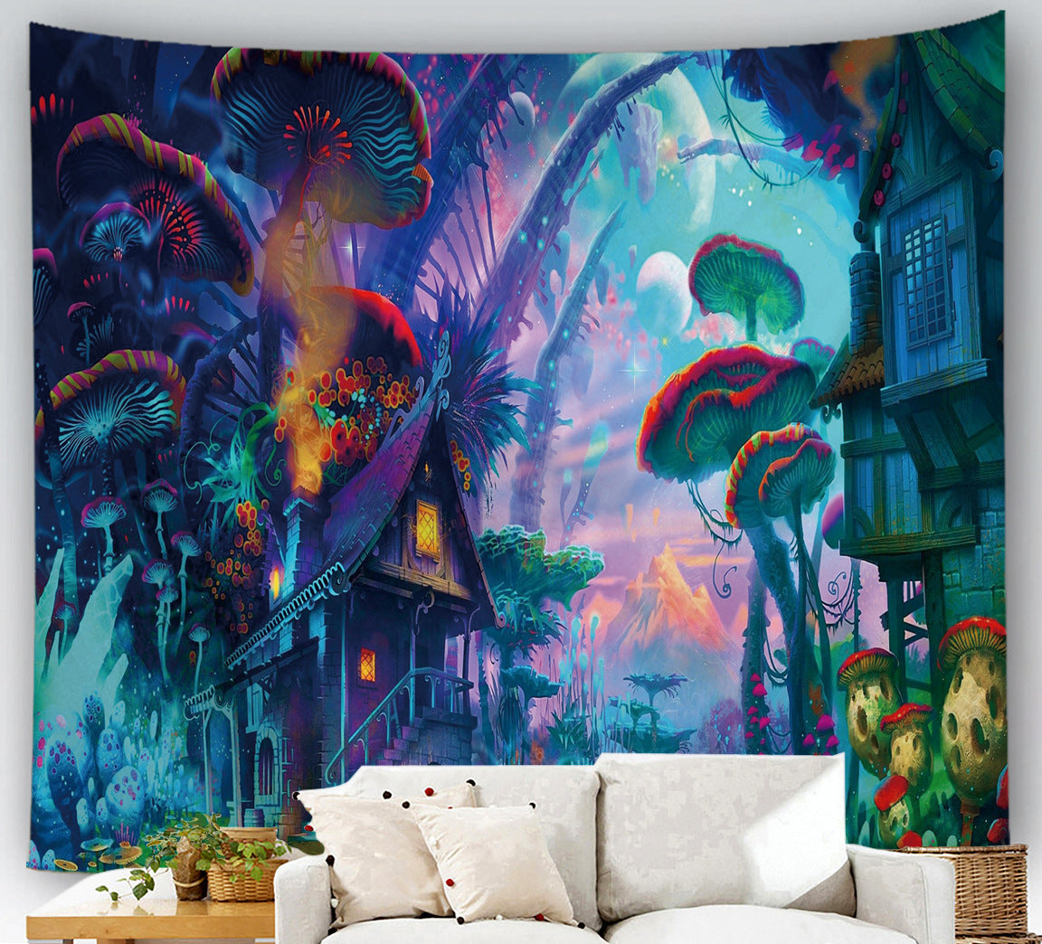 Forest Print Tapestry Beach Towel Blanket for Home and Outdoor