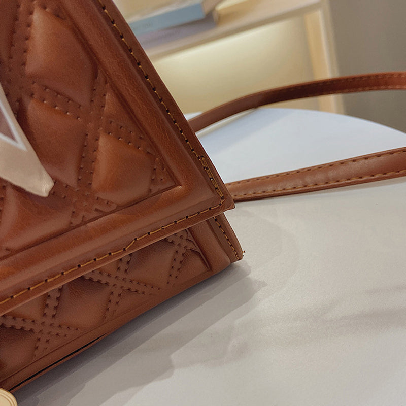 Ladies Casual Rhombus Quilted Bag Handbag Shoulder Bag