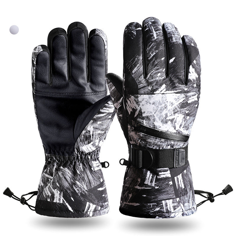 High-Density Windproof, Waterproof, Non-slip, Plus Velvet Warm Ski Gloves