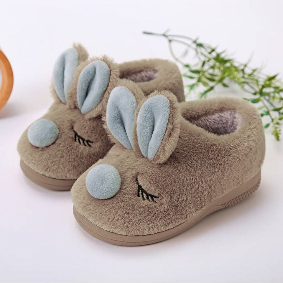 Children's Cartoon Indoor Cotton-Padded Shoes