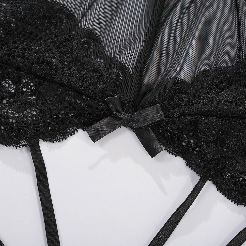 Sexy Lace-up One-piece With Lace