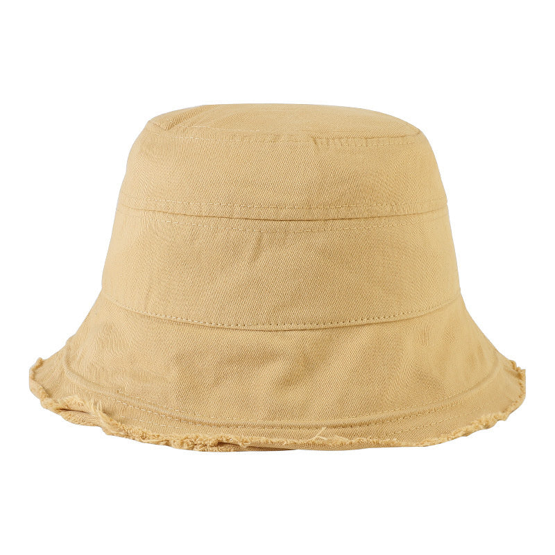 Fashion fur-trimmed tassel sunblock hat