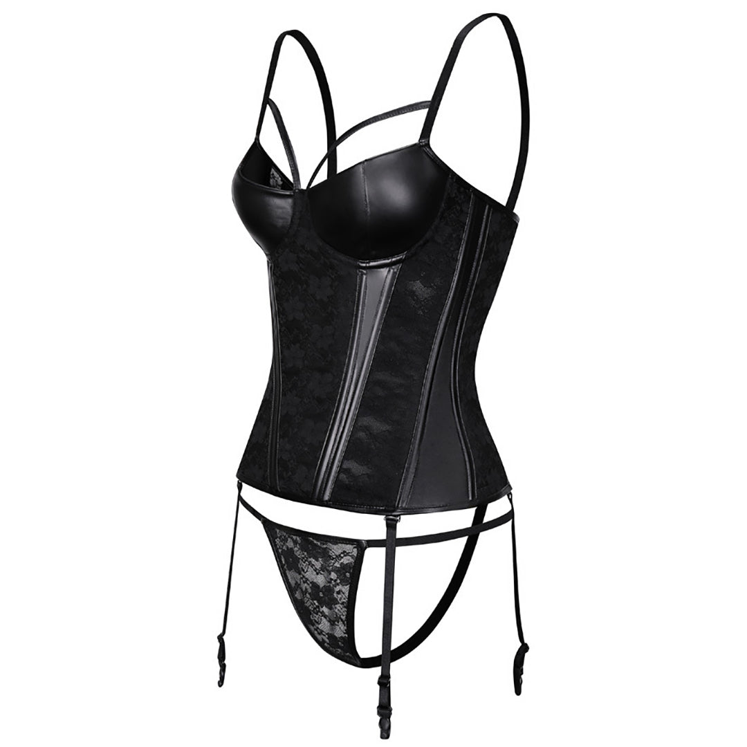 Ziibras™ Sexy Corset Lingeries Suspender Plus Size Lace Bustier Night Club Wear
