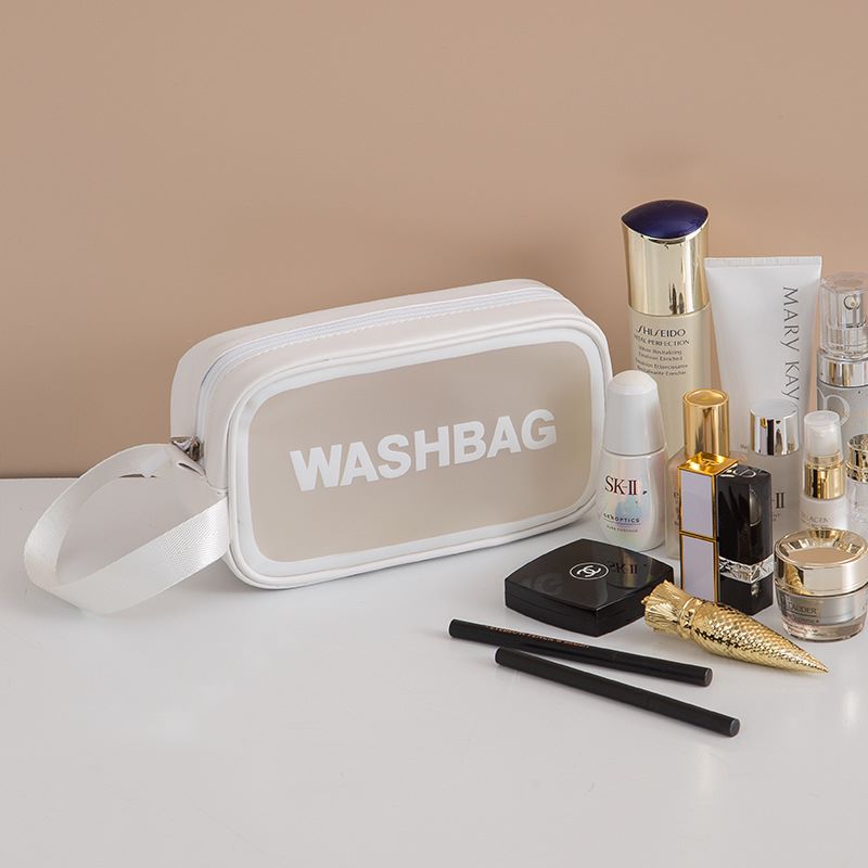 Waterproof transparent portable toiletry bag