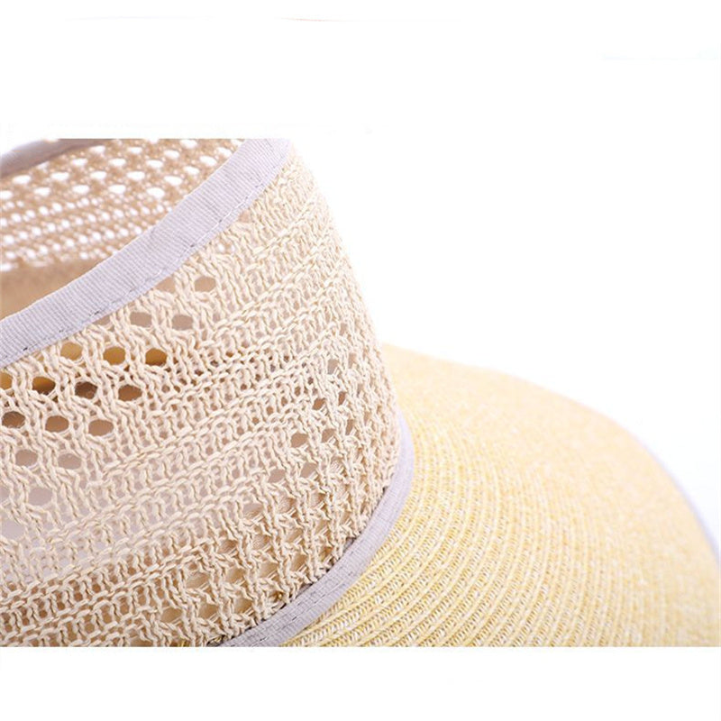 Straw-made Beach Cap For Outdoor Sun Protection