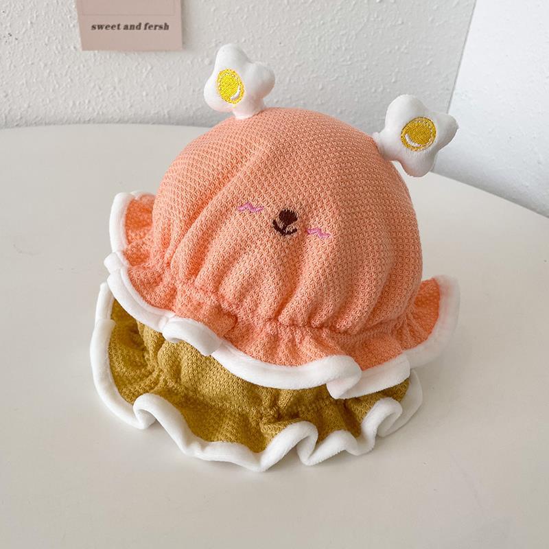 Cute Cartoon Animal Warm Plush Adjustable Basin Hat For Baby