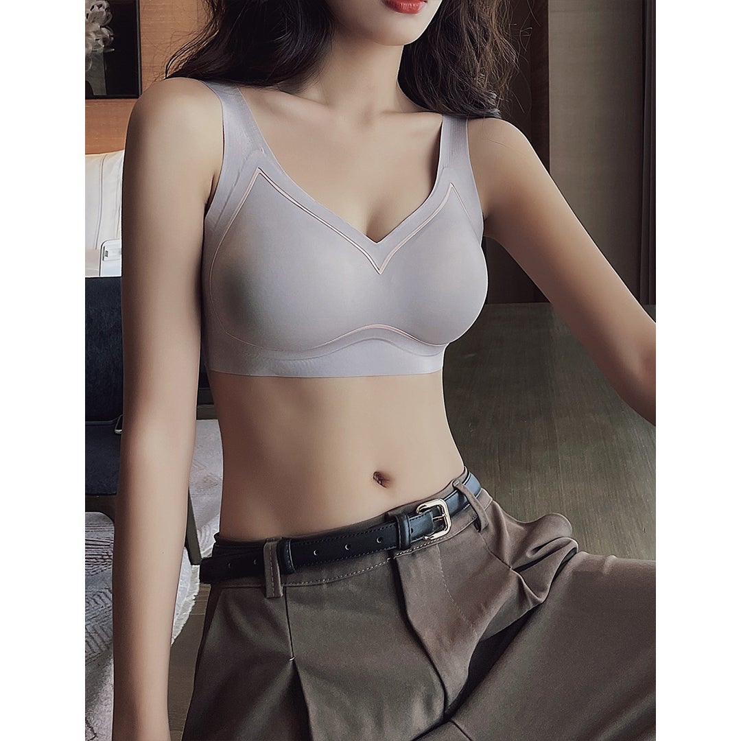 Seamless Removable Pad No-Hook Bra