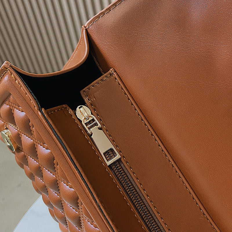 Ladies Casual Rhombus Quilted Bag Handbag Shoulder Bag