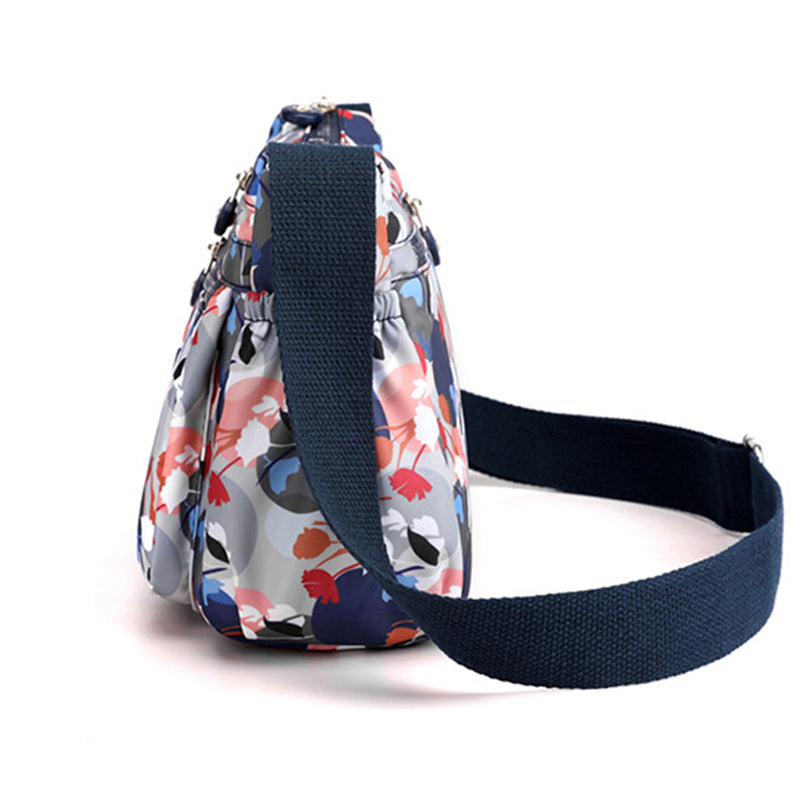 Multi-Pocket Waterproof Printed Shoulder Nylon Bag For Daily