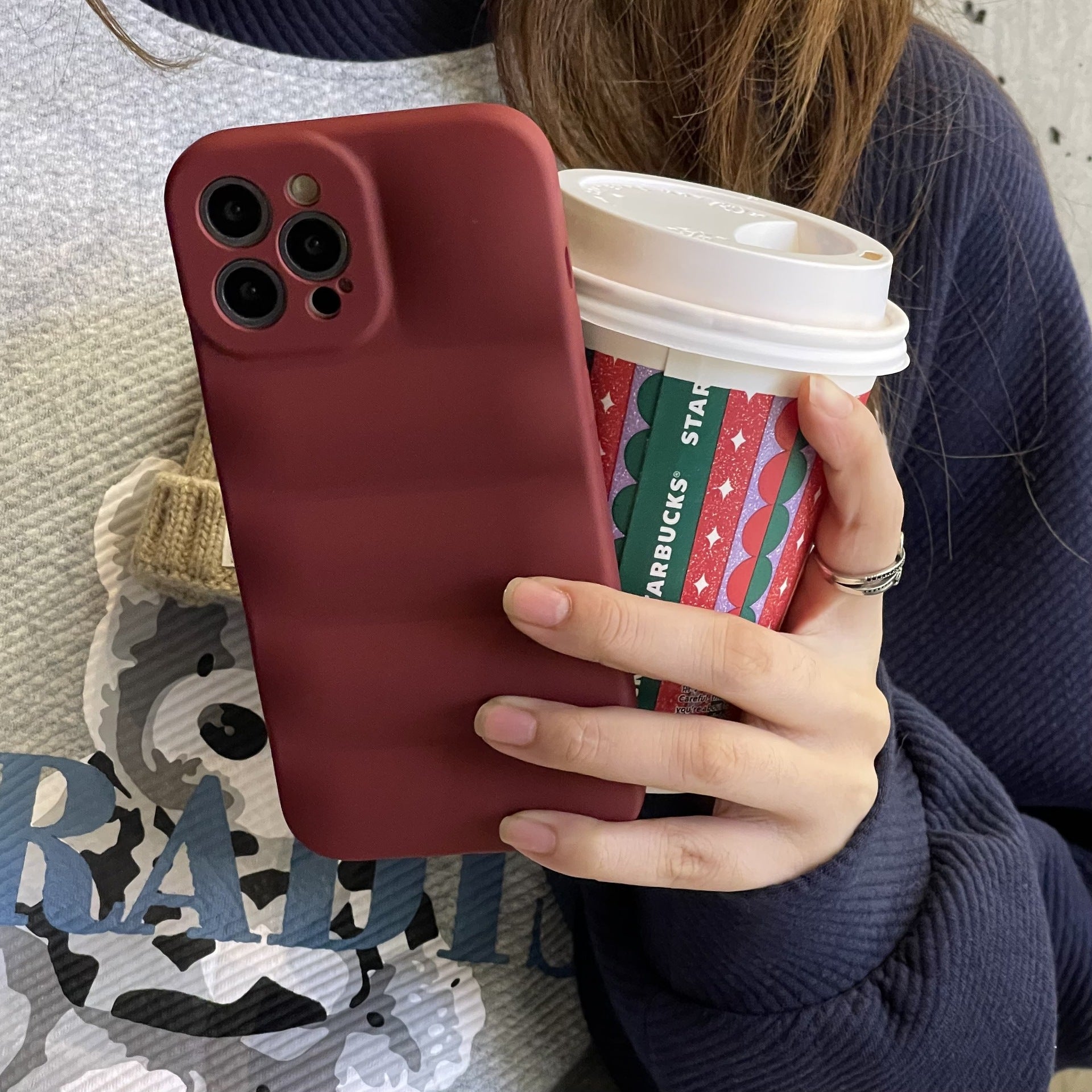 Winter down jacket phone case for iPhone 13 &12