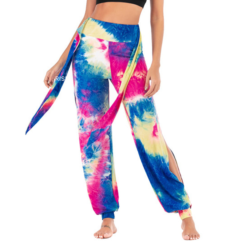 Casual High-Waist Tie-Dye Yoga Pants