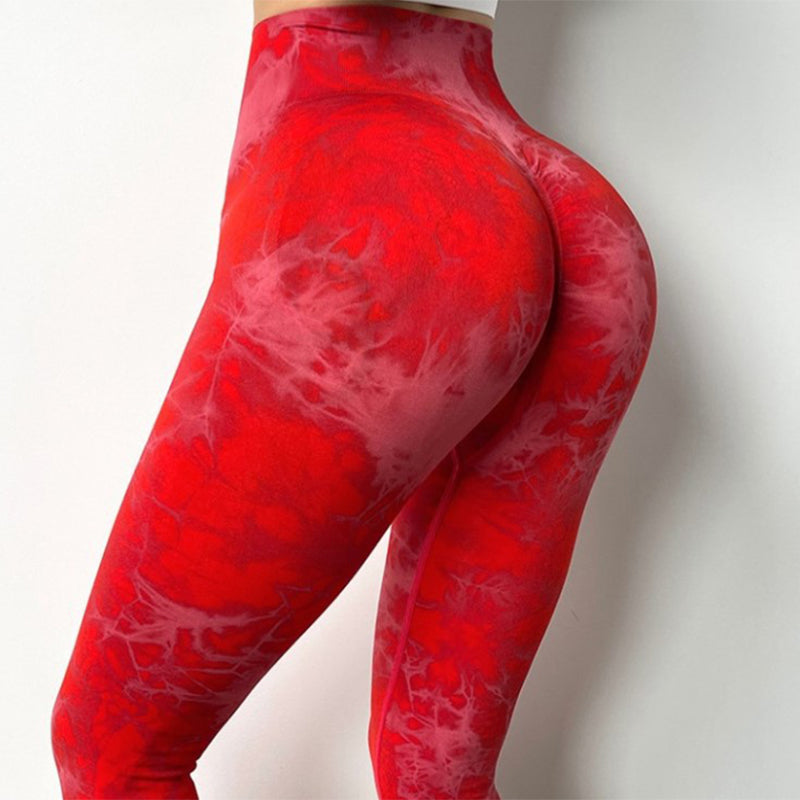 Tight-Fitting Tie-Dye High-Waist Buttocks Sexy Yoga Pants