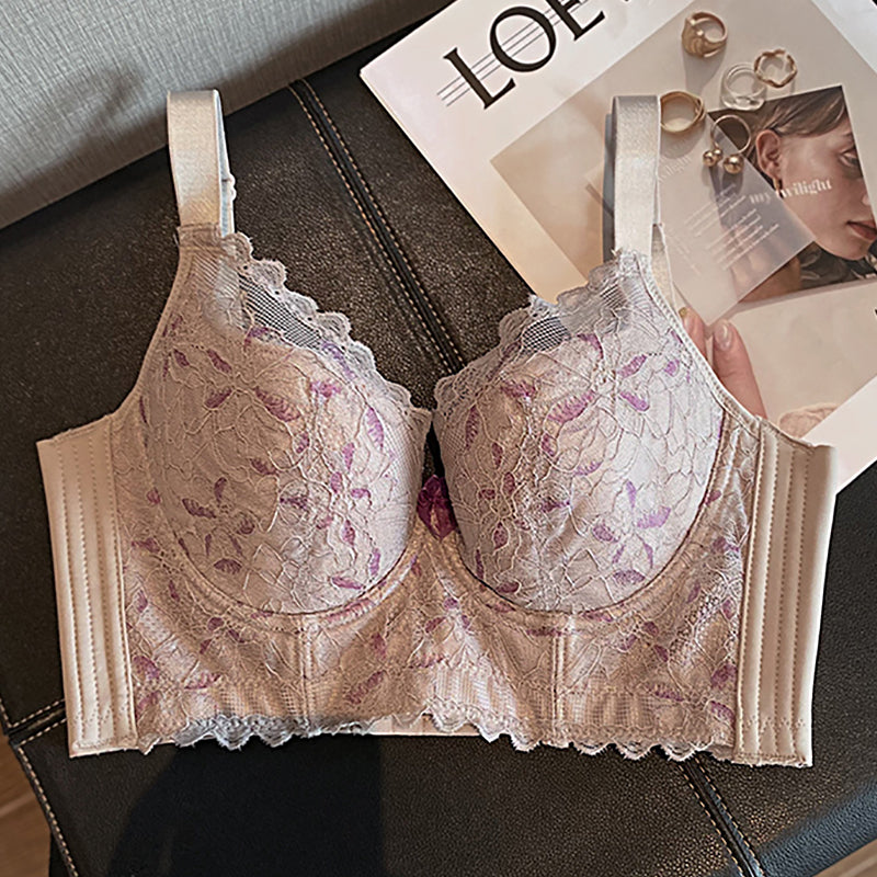 Ziibras™ Minimizer Adjustable Lace Embroidery Bra