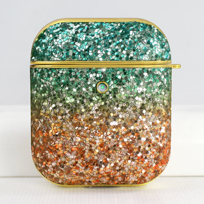 Flip Glitter Rainbow Bluetooth Headset Case for Airpods 1/2/3