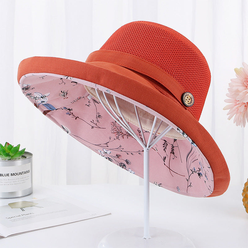 Summer Double Floral Fresh Fisherman Hat