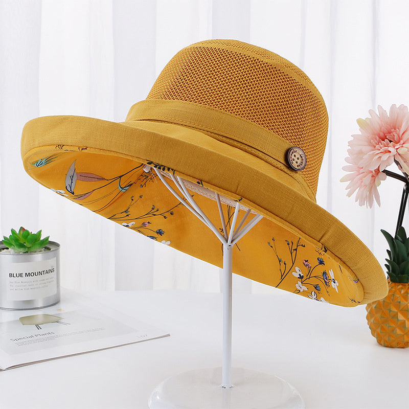 Summer Double Floral Fresh Fisherman Hat