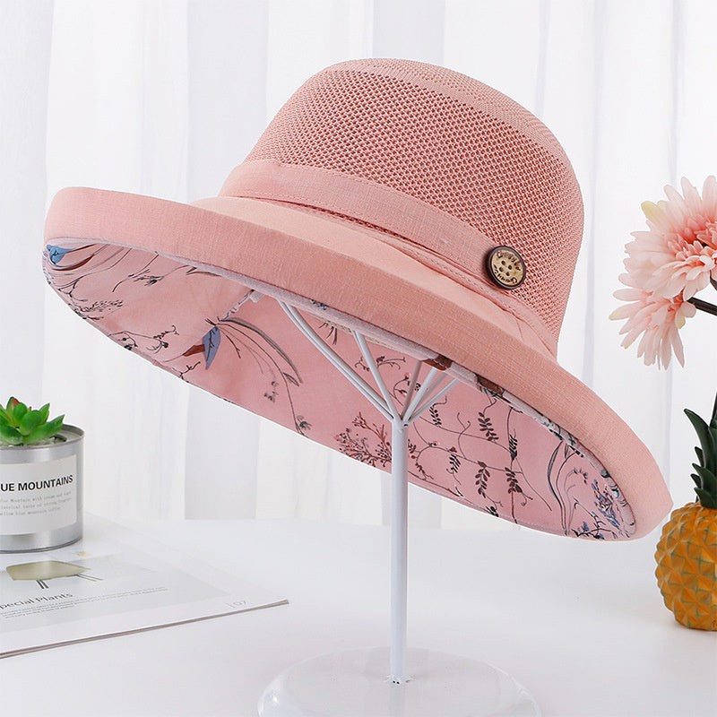 Summer Double Floral Fresh Fisherman Hat