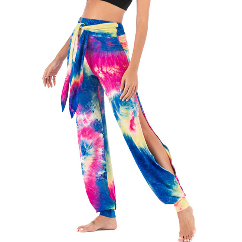 Casual High-Waist Tie-Dye Yoga Pants
