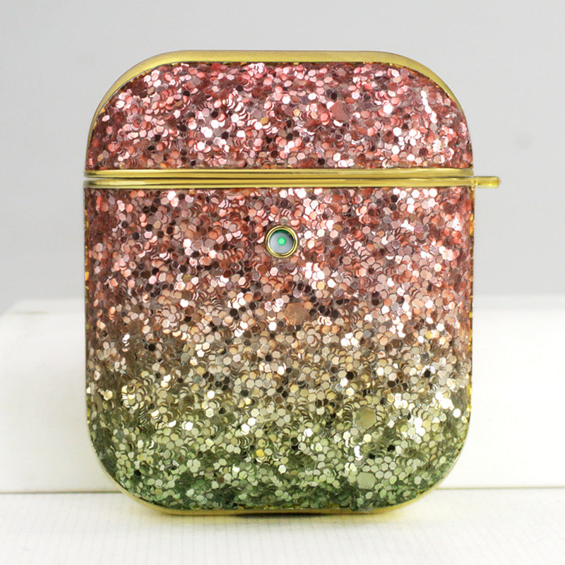 Flip Glitter Rainbow Bluetooth Headset Case for Airpods 1/2/3