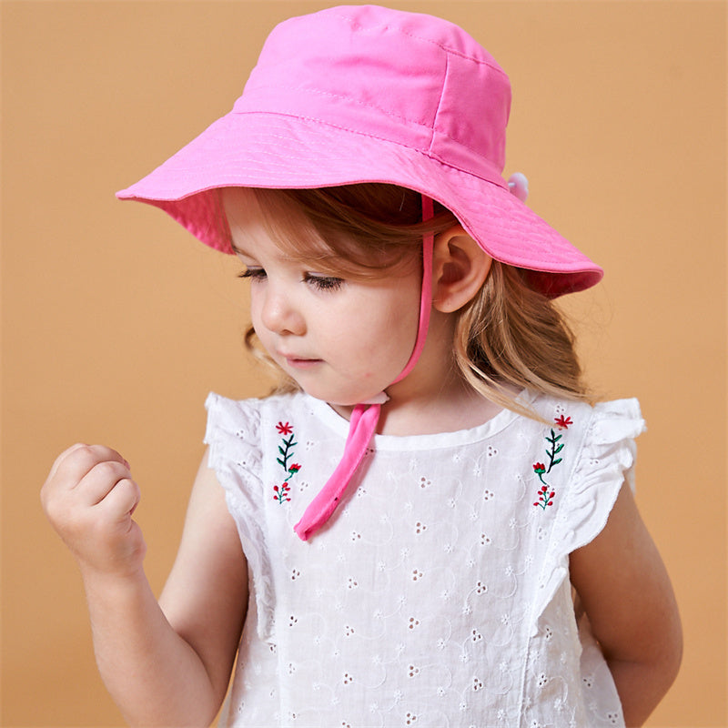 European And American New Spring And Summer Children Sunscreen Adjustable Breathable Fisherman Hat