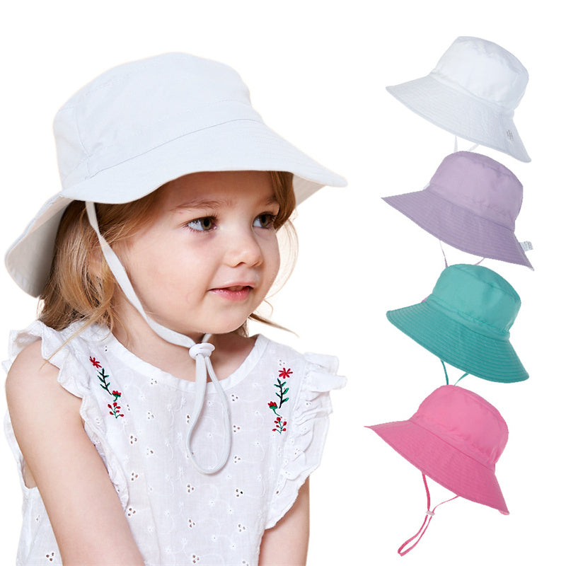 European And American New Spring And Summer Children Sunscreen Adjustable Breathable Fisherman Hat