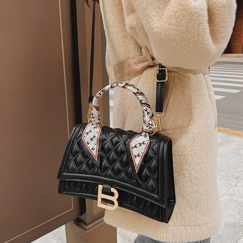 Ladies Casual Rhombus Quilted Bag Handbag Shoulder Bag