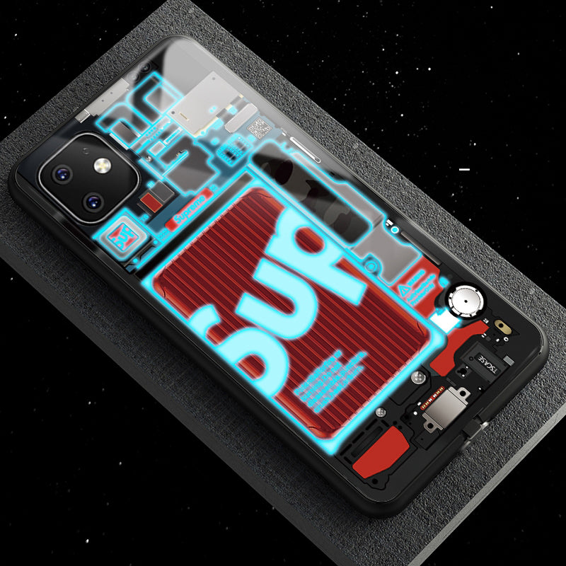 Glass sound control light up phone case for iPhone 13 &12