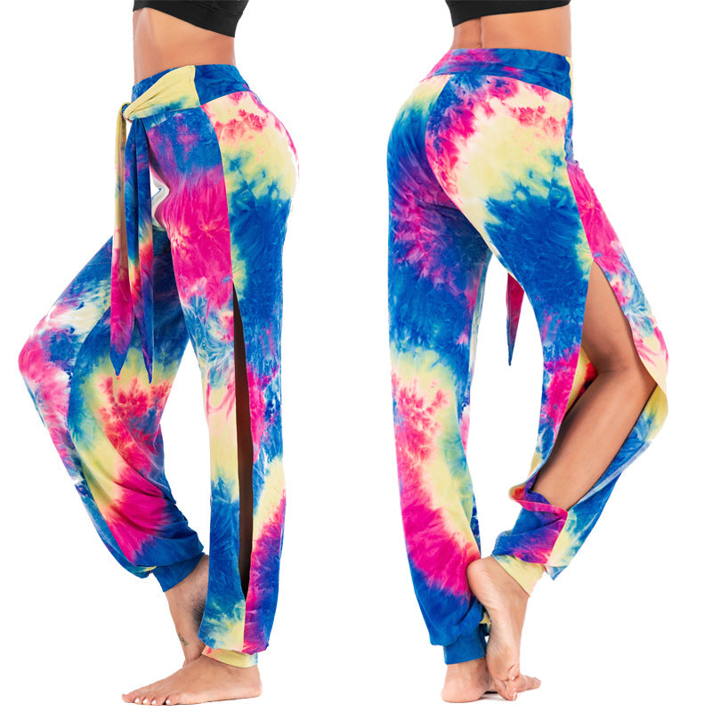 Casual High-Waist Tie-Dye Yoga Pants
