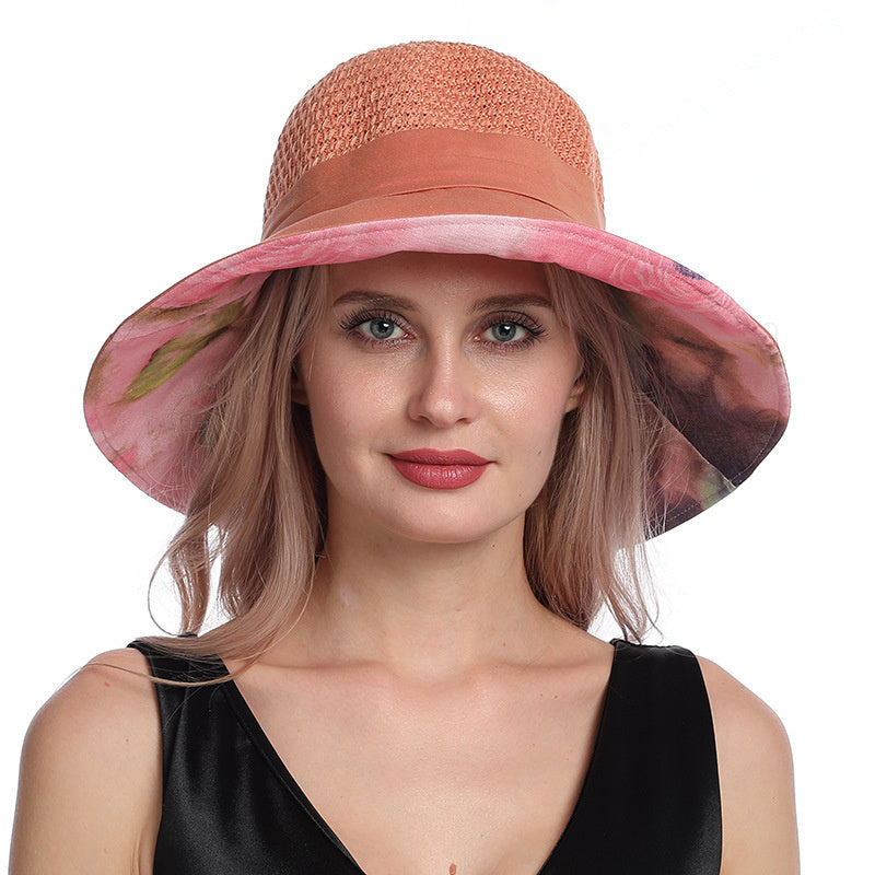 Summer Fashion Splicing Hollow Sun Hat